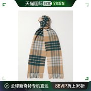 香港直邮潮奢johnstonsofelgin男士流苏格纹羊毛围巾wdc017