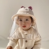 初生婴儿防护面罩脸罩宝宝防飞沫帽子秋冬男女婴儿防护帽疫情外出