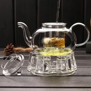 花茶壶玻璃套装围炉煮茶耐热可加热带过滤网茶水分离家用功夫茶具