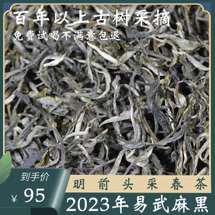 普洱茶散茶生茶2023年易武麻(易武麻)黑古树早春茶，500g份散装