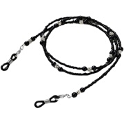 复古款coser单品链子，黑色眼镜挂链串珠，眼镜绳挂脖式挂绳链挂脖