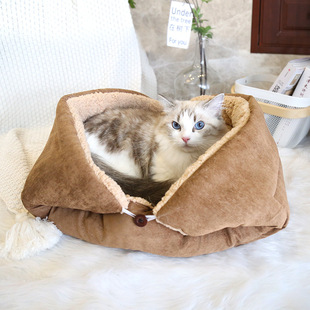 可折叠猫窝冬季保暖狗窝可拆洗冬天宠物小型犬小狗猫咪睡觉的垫子