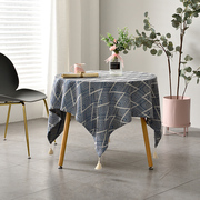 日式圆桌桌布正方形茶几桌布长方形餐桌布高级感日系椭圆形台布