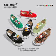 @ABC ANGF~韩系DIY系列~儿童帆布鞋秋季柔软女童鞋秋款男童板鞋