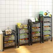 厨房收纳置物架落地用品家用大全多层放蔬菜夹缝，储物抽拉式果篮子