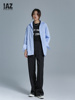 IAZ衬衫秋季女装韩版特殊袖口设计款蓝白条纹上衣外套