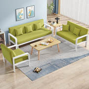 布艺沙发茶几组合小户型简约现代单人沙发客厅2023钢架小沙发