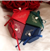 创意欧式糖果礼盒装结婚礼绿色喜糖盒红色个性蓝色纸盒子珍珠钻石