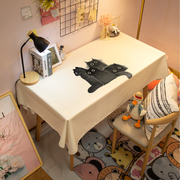 动漫卡通煤球猫可爱防水茶几，盖布家用儿童课桌，卧室耐脏桌布可定制