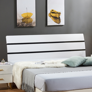 白色烤漆床头板简约现代床头，靠背加厚经济型双人床头1.8米1.5米