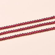 天然酒红石榴石散珠子diy水晶饰品材料小颗粒，串珠2.3mm