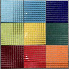 彩色方块纯色48卫生间幼儿园马赛克