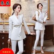 白色小西装外套女士修身时尚韩版御姐长袖职业套装气质女神范西服