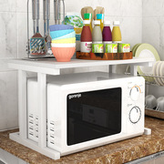 简易厨房置物架单层微波炉，架子厨房用品收纳架双层调料架子烤箱架