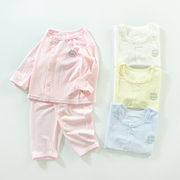 宝宝睡衣夏季薄款内衣，男童女童长袖空调服婴儿，纯棉防蚊裤家居服