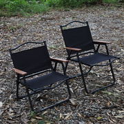 户外折叠椅露营椅子便携式钓鱼凳子野餐野营座椅超轻全黑克米特椅