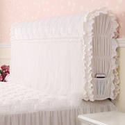 公主风布艺床头罩床头套靠背罩防尘罩全包软包皮床白色蕾丝欧式