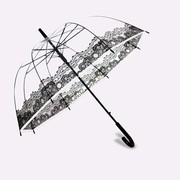 建筑屋长柄伞蕾丝阿波罗伞，rain透明雨伞，小胡子铁塔透明伞可印logo