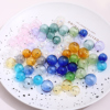 夏日肥皂泡泡彩色透明空心，玻璃串珠diy手工饰品，耳环项链配件材料