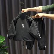 儿童秋装套装帅气宝宝春秋季衣服2022男童韩版运动休闲两件套