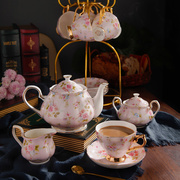 英式骨瓷咖啡具整套家用客厅咖啡杯碟欧式陶瓷下午茶茶具套装送礼
