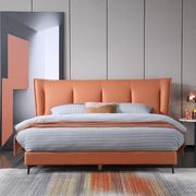 鼎高布艺软床1.51.8米双人床现代简约小户型卧室，软包婚床实木床