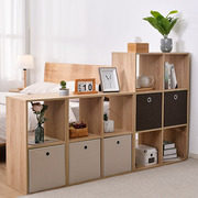 落地置物架自由组合木质，格子储物柜抽屉式整理收纳柜，客厅书房书柜