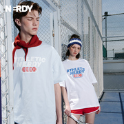 nerdy2024夏季网球系列情侣装，短袖宽松休闲t恤女上衣百搭潮流