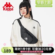 Kappa卡帕 24年秋冬老花斜挎包腰包女时尚运动单肩胸包男
