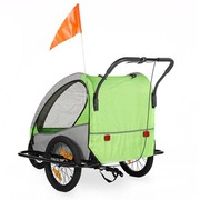 跨境宠物款自行车拖车可折叠猫狗推车两用户外露营行李拖挂车