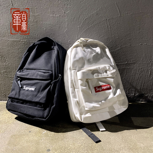 Supreme 20FW Canvas Backpack双肩包背包旅行包帆布书包男运动包