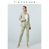 TieForHer OL系列 嫩绿西装套装女性英伦风时尚职业西服两件套