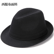 老人帽子男春夏天礼帽布帽中老年爸爸绅士帽老头帽夏季薄款爵士帽