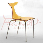 高品质透明PC塑料椅欧式时尚水晶餐椅办公会议椅创意透明设计师椅