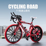 1 8大号弯头TT竞速自行车模型合金车模仿真自行车模型男孩玩具车