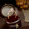 珍氏珠宝 天然淡水珍珠戒指女款 S925银气质小众设计高级感食指戒