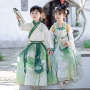 儿童汉服夏季2024女童唐装国学服中国风春秋款男童演出服套装