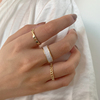 超值套装戒指女时尚个性白色，简约ins风网，红指环组合情侣食指戒潮