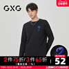 GXG男装 23春季卡通动物印花日常圆领长袖T恤上衣