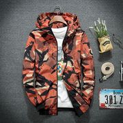 Men's hooded zipper camouflage jacket连帽拉链迷彩夹克外套男