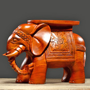 木雕泰国大象摆件换鞋凳实木象凳乔迁新居红木象墩凳A长