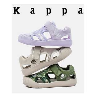 kappa女童凉鞋沙滩鞋2024夏季网鞋防滑儿童透气包头鞋子