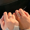 莫比乌斯环999纯银戒指，情侣款一对足银素圈对戒结婚礼物送男女友