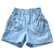 女童牛仔短裤夏季洋气薄款时髦儿童热裤纯棉O高腰中大童休闲沙滩