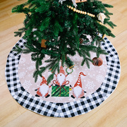 圣诞节装饰品树垫格子老人树裙摆件酒店商场橱窗节日场景布置