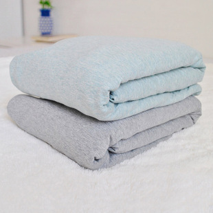 日式无印天竺棉裸睡床笠式床单单件全棉针织床垫保护套床罩纯一色