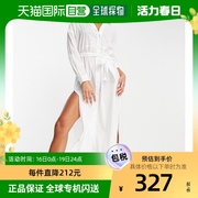 香港直邮潮奢asos女士设计腰带，长款透视海滩，衬衫式连衣裙(自然)
