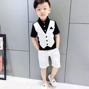 三岁儿童套装2021男童夏装炫酷炸街夏M季中童潮童装宝宝帅气
