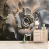 3d欧式浮雕花卉背景壁画8d立体美甲美容院墙纸，餐厅ktv沙发墙壁纸