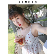 aimeic温泉度比基尼bikin泳衣，长裤女三件套分体小胸聚拢钢托泳装